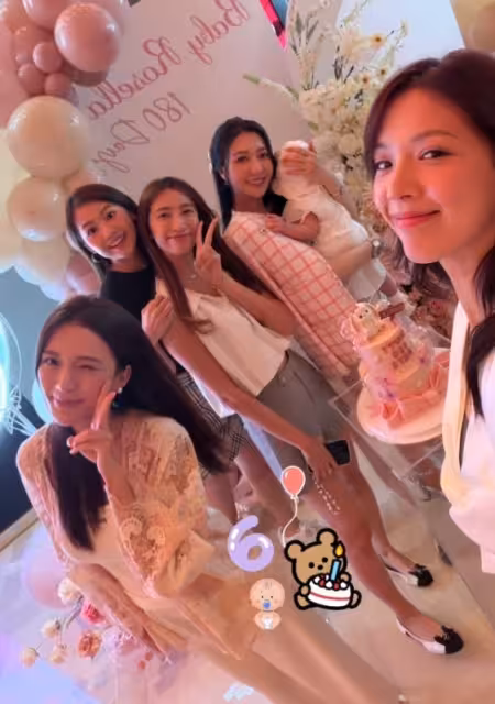 TVB小花為女兒辦180天宴！圈中港姐好友現身祝賀！TVB高層樂易玲也來了