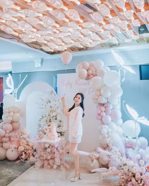 TVB小花為女兒辦180天宴！圈中港姐好友現身祝賀！TVB高層樂易玲也來了