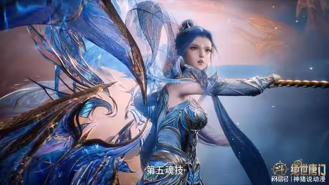 斗羅大陸:唐舞桐霸氣出戰,為霍雨浩爭取時間,優雅動作更是絕美