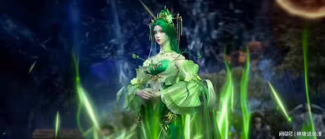 完美世界:新美女呂虹登場,綠裙配纖腰好性感,和柳神很相似