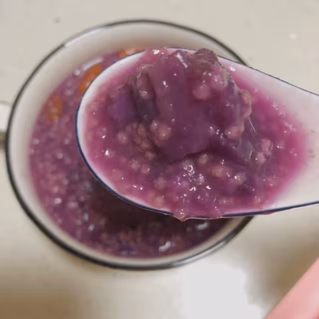 完美的紫薯小米粥