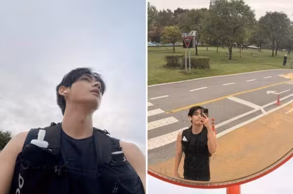 BTS V漢江「零偽裝」跑步！無袖濕身照曝光　粉絲哀號：怎麼沒認出