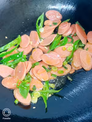 杏鮑菇火腿炒雞蛋