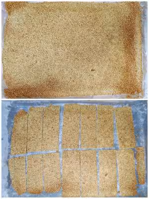 兩個蛋清做個最簡單卻很香的芝麻薄脆
