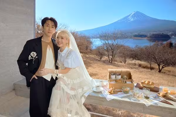 富士山拍婚紗曝光 陳漢典與Lulu閃爆「像太陽永遠都在」