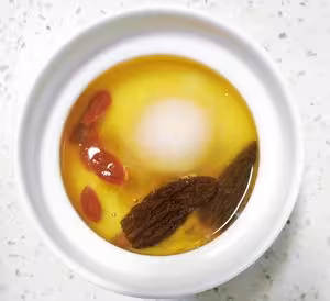 羊肚菌蒸蛋肉沫湯