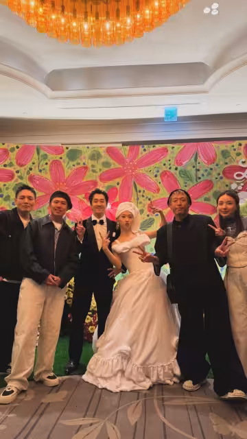 Lulu婚禮送客造型「全是毛巾布做的」! 累喊:結個婚要躺三天