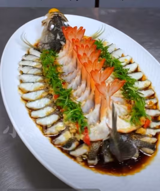 清蒸蒜香鱸魚