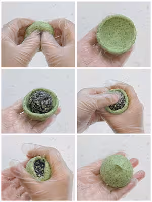 青團教程｜黑芝麻花生艾草青團