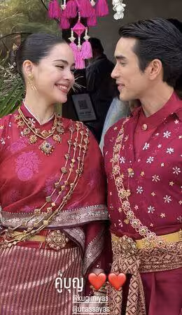泰國民CP結婚!NadechYaya愛情長跑16年…田園婚禮照「深情親吻」