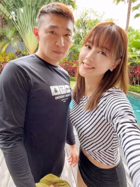 嚴立婷PO親嘴照慶生老公！　放閃曬恩愛：我的守護者
