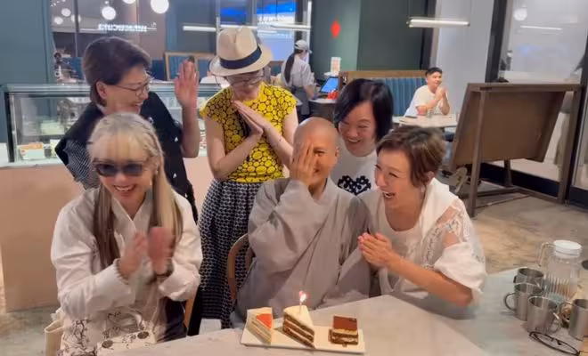 香港女星剃度出家近況曝光！潛心信佛仍不時與曾志偉等相聚！寺廟世俗兩不誤