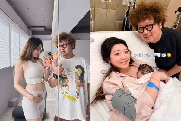 依依36小時生產過程曝光！　納豆淚崩剪臍帶心疼道謝：老婆辛苦了