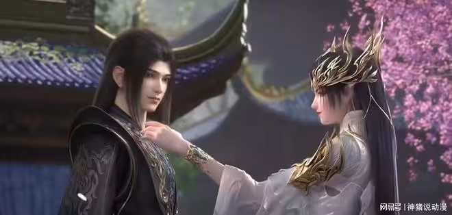 美杜莎變美了,還大秀膚白腿,為蕭炎整理衣服,更是說了七字情話
