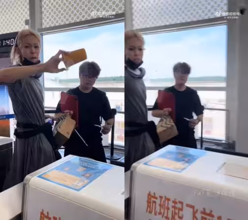 男偶像機場遭私生飯狂跟! 「爆氣潑飲料」誤傷路人親自拖地