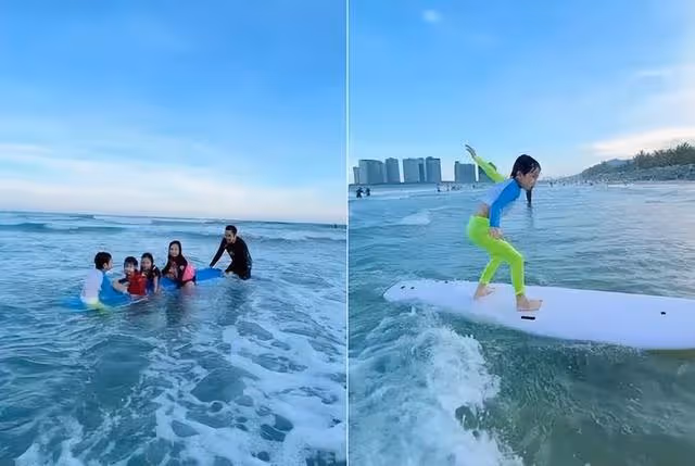 陳浩民嬌妻海邊扮美人魚!泳裝造型吸睛,撩頭髮一刻盡顯媚態