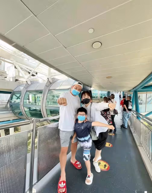 新加坡第一美范文芳為老公慶生:兒子zed才7歲快到爸爸肩膀,夫妻倆反差好大