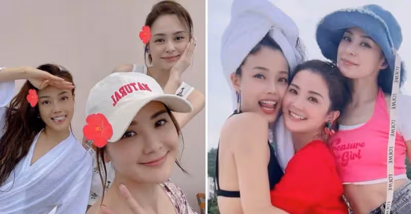 一眾港星扎堆海南度假！阿嬌阿Sa坐遊艇出海，李彩樺沖浪大秀美腿