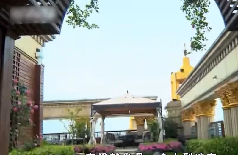 張庭黃浦江邊「480坪豪宅」壕無人性!2層空中花園,露台裝飾像皇宮「230萬/坪做菜園」
