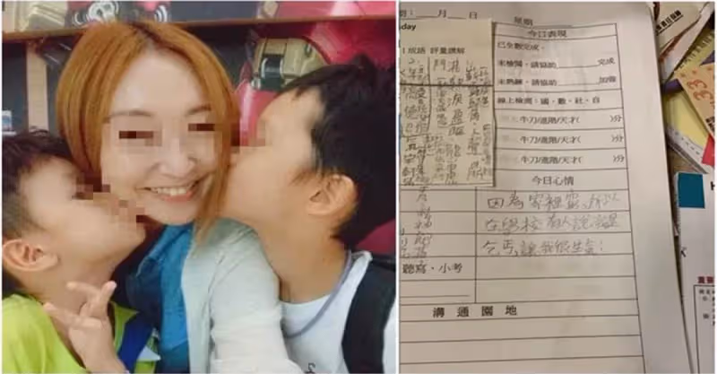 單親媽媽獨自養2孩！剛開學兒子聯絡簿吐苦水「家裡窮被叫乞丐」  她去學校討公道「看到對方小孩後落淚」：很心酸，不想再追究