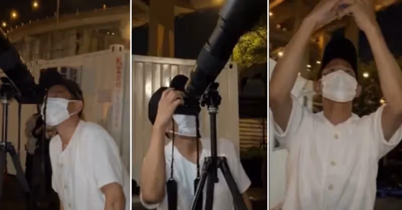 劉德華觀賞超級月亮，為網民獻上祝福