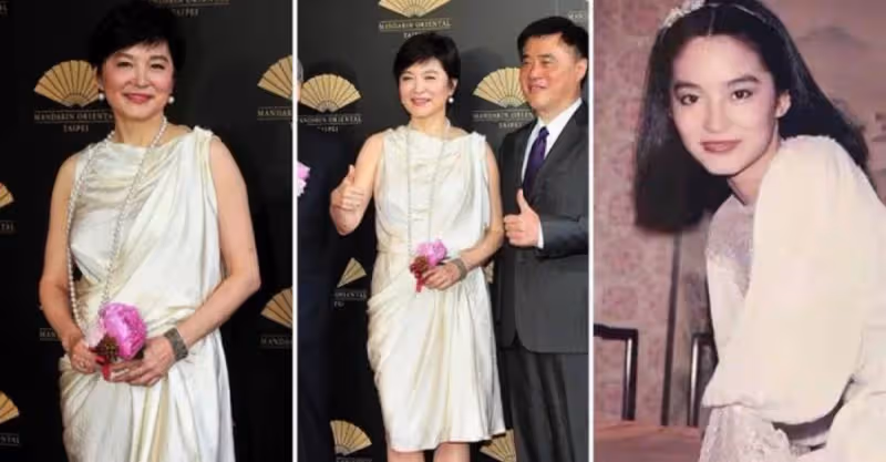 林青霞才是吃了防腐劑，戴全套珠寶好闊氣，禮服裙透露出時尚優雅，網友：臉年輕手卻騙不了人.