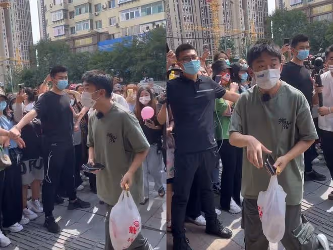 楊迪被女粉絲強抱，當場嚇到瞳孔放大，6名保鏢控制現場！