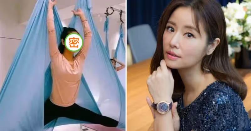 46歲林心如素顏出鏡練瑜伽！粉色運動上衣配緊身褲少女感十足，懸空一字馬堪比雜技演員，網友：羨慕霍建華了
