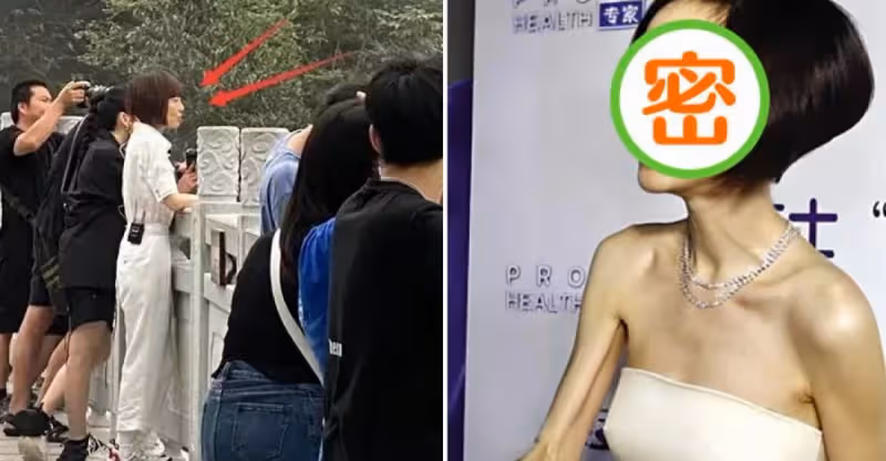 路人鏡頭下的魯豫，骨頭人身材把女明星襯成壯碩阿姨，164不到40公斤，變大頭娃娃