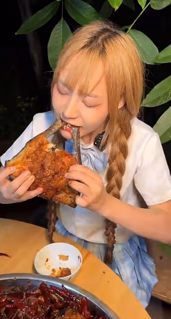 百萬網紅疑烹食二級保護動物！用大白鯊做美食，大口啃咬畫面可怖