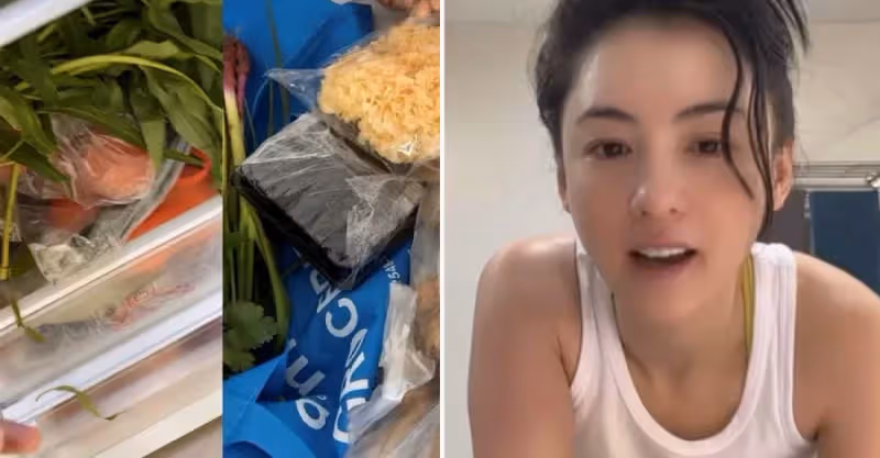 41歲張柏芝大秀廚藝！食材堆一整桌太凌亂，手臂上黑色紋身『』好搶鏡，網友：確實是賢妻良母