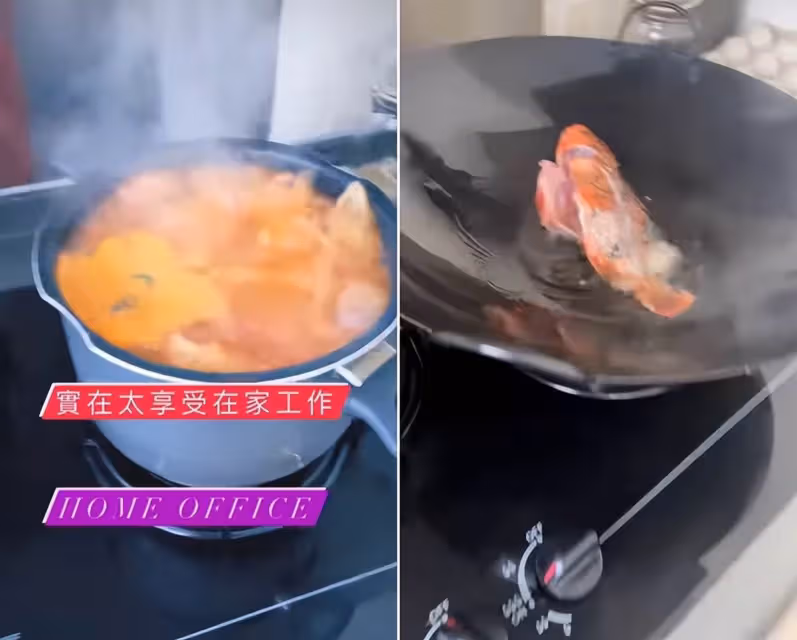 41歲張柏芝大秀廚藝!食材堆一整桌太凌亂,手臂上黑色紋身『』好搶鏡,網友:確實是賢妻良母