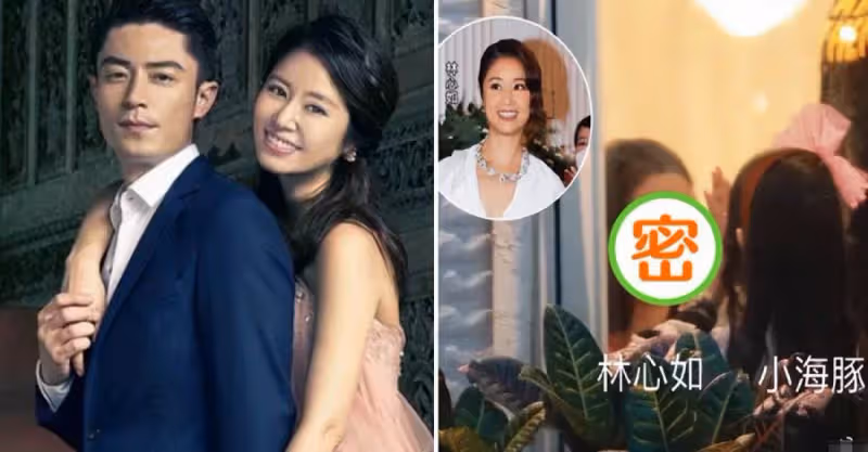 林心如全家聚餐！素顏出鏡似路人，5歲女兒罕見出鏡，霍建華寵妻疼女露笑臉太少見