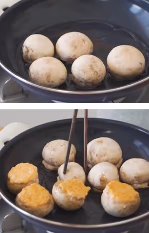 照燒口蘑釀蝦滑