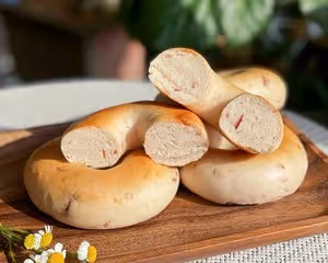 玫瑰牛乳貝果
