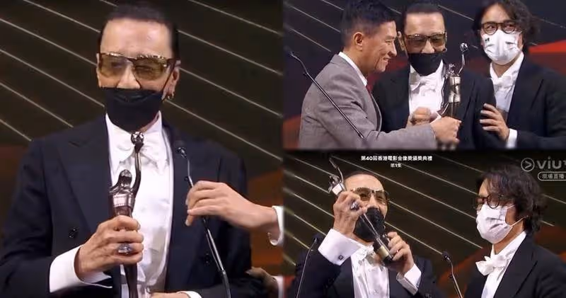 85歲謝賢奪得影帝，卻因身體不適取消採訪，謝霆鋒發文恭喜父親