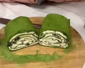 網紅抹茶毛巾卷