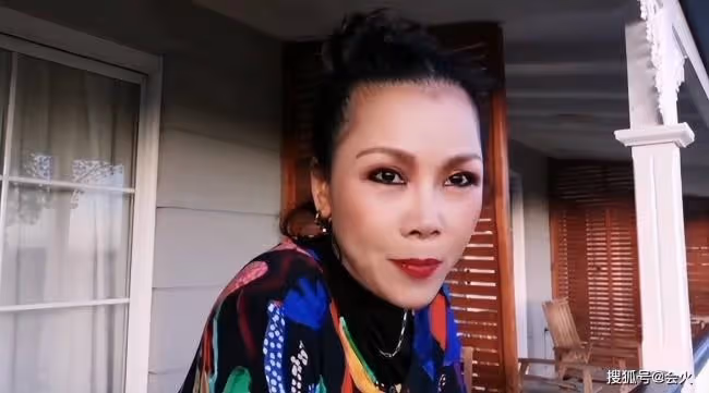 田震在海外豪華農莊度假 化煙燻妝氣質大變