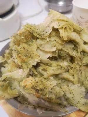 蘭州名小吃——（破皮襖）油壺喧（玉泉山莊同款）——燙麵苦豆餅