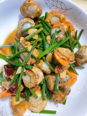 小炒扇貝肉，簡單卻補充一天營養