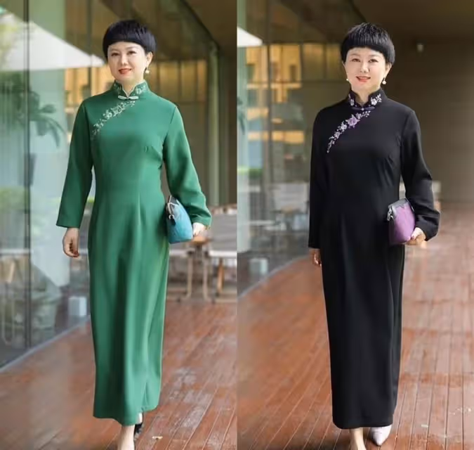 腰圓的女人，今夏穿這條「桑絲提花裙」，50、60歲顯瘦更年輕！