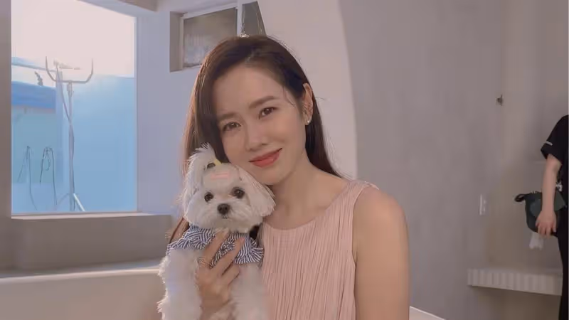 孫藝珍挺孕肚與愛犬拍廣告　網驚嘆：最美孕婦！