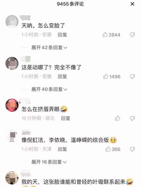 42歲葉璇模樣大變被疑整容!扮少女表情誇張難認,被指撞臉李依曉
