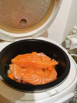 減脂增肌吃什麼-三文魚燜飯-«昨日的美食»常見食材復刻