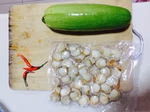 西葫蘆炒扇貝肉