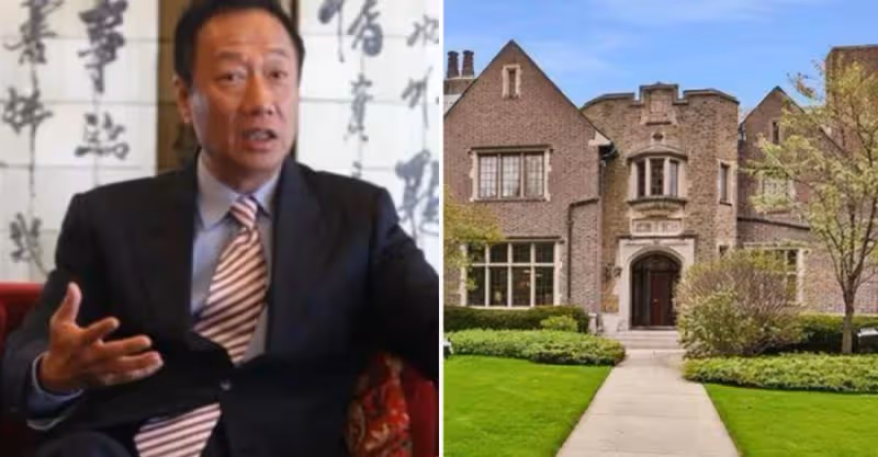 71歲郭台銘國外豪宅曝光！家中藏酒室復古氣息濃郁，背靠湖畔風景怡人，入戶是歐式大花園，停車場可供6輛汽車停放