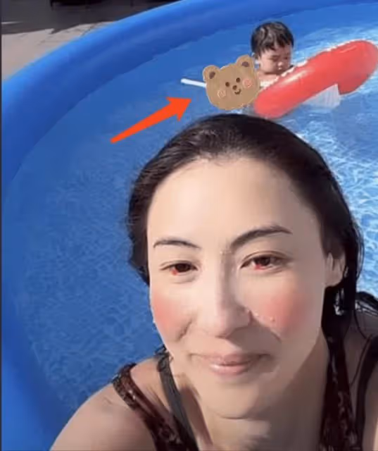 張柏芝曬母子合影，與14歲Lucas互相依偎，秀同款項鍊似情侶