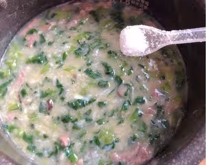 青菜香菇牛肉粥｜牙疼粥