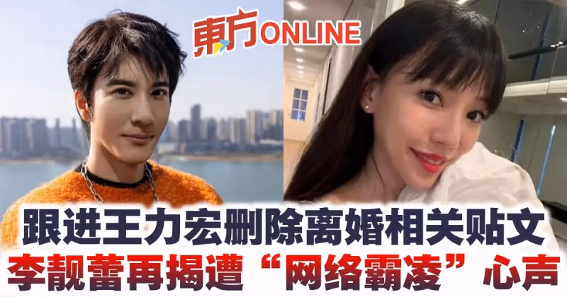 跟進王力宏刪除離婚相關貼文　李靚蕾再揭遭「網絡霸凌」心聲