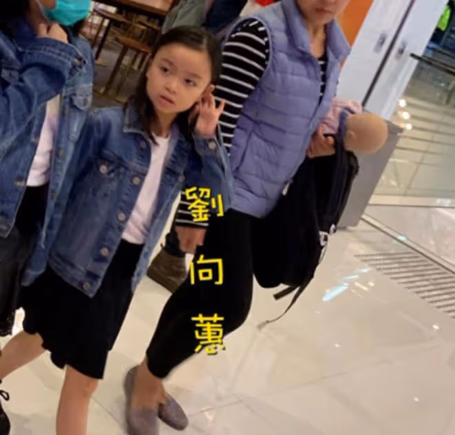 劉德華妻女現身遊樂園!朱麗倩跪地占位置看煙花,10歲女兒太像爸